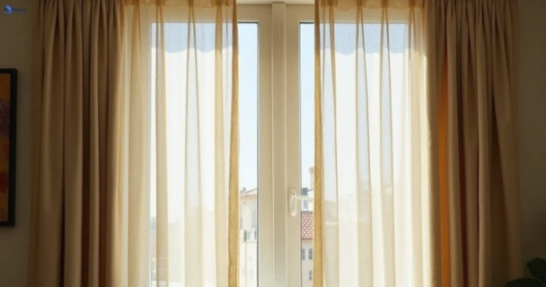 Dull dusty drapes in tullamarine-vic before professional cleaning